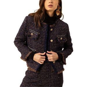 Hale Bob Womens Malani Wool-Blend Cardigan